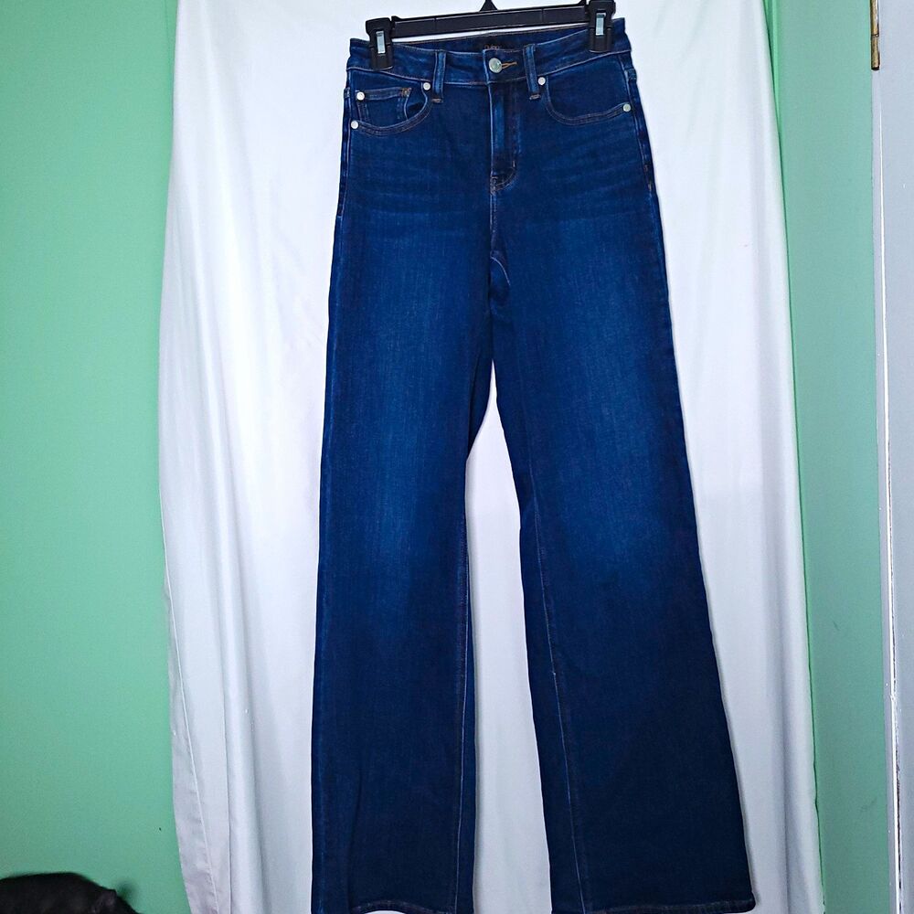 Quince Bella High Rise Wide-Leg Dark Wash Stretch 5-Pocket Jeans Women’s Sz.25